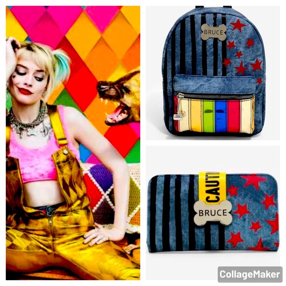 Hot Topic Handbags - NWT HT Exclusive Harley Quinn BOP cosplay mini backpack and wallet set